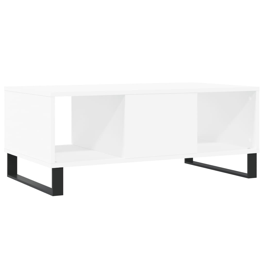 Salontafel 90x50x36,5 cm bewerkt hout wit is nu te koop bij PeponiXL, paradijselijk wonen!