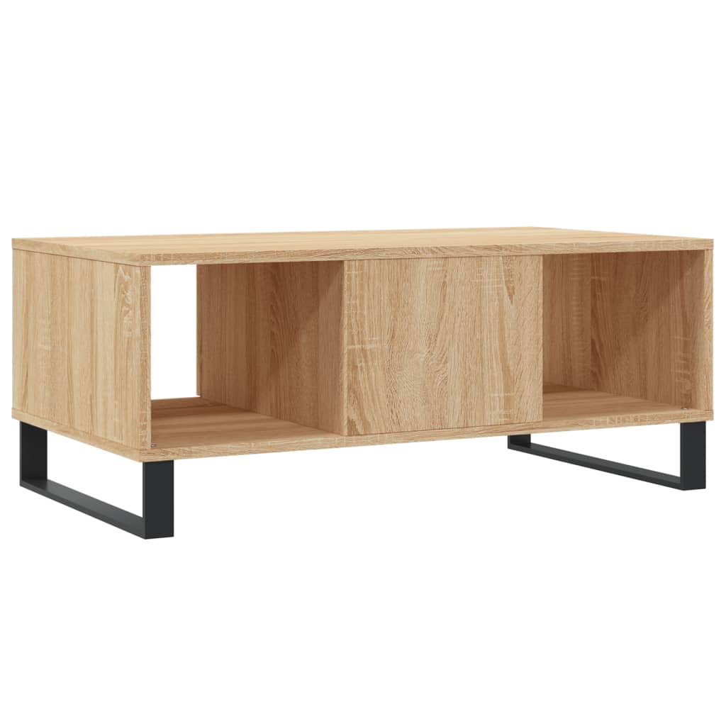 Salontafel 90x50x36,5 cm bewerkt hout sonoma eikenkleurig is nu te koop bij PeponiXL, paradijselijk wonen!
