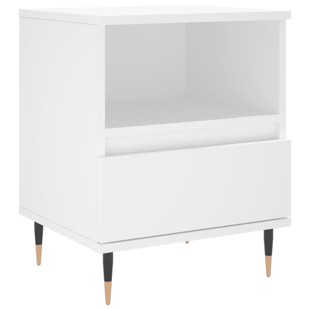 Nachtkastjes 2 st 40x35x50 cm bewerkt hout wit is nu te koop bij PeponiXL, paradijselijk wonen!