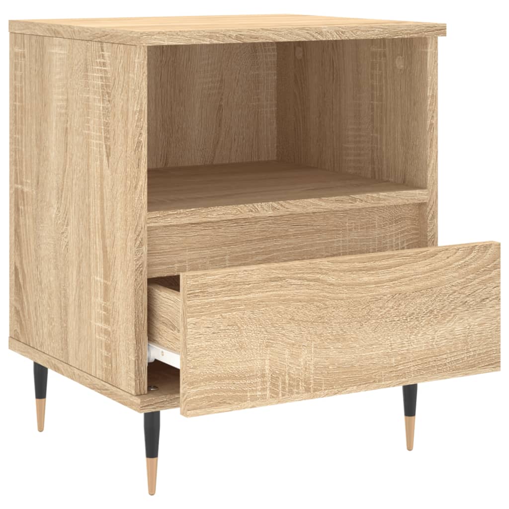 Nachtkastjes 2 st 40x35x50 cm sonoma eikenkleurig is nu te koop bij PeponiXL, paradijselijk wonen!