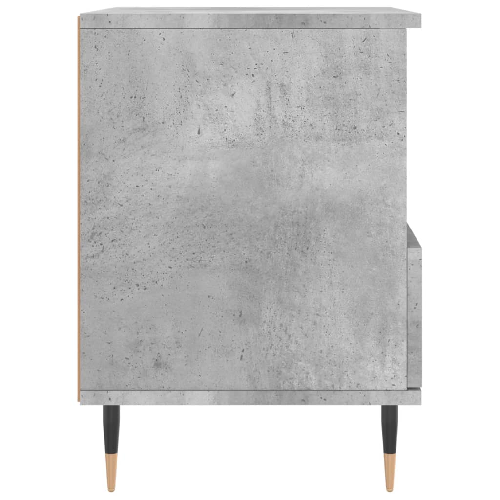 Nachtkastje 40x35x50 cm bewerkt hout betongrijs is nu te koop bij PeponiXL, paradijselijk wonen!