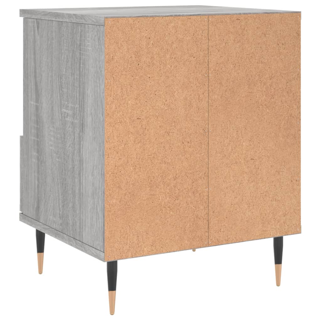 Nachtkastje 40x35x50 cm bewerkt hout grijs sonoma eikenkleurig is nu te koop bij PeponiXL, paradijselijk wonen!