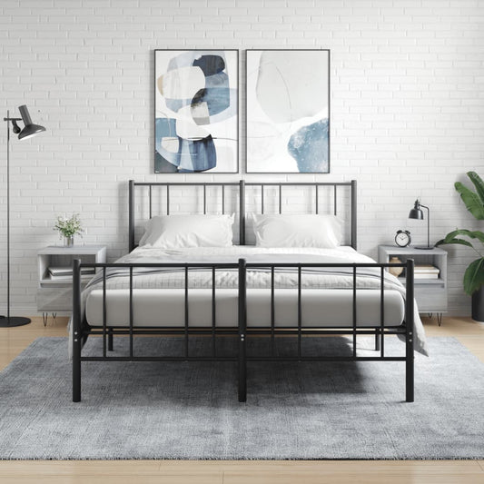 Nachtkastjes 2 st 40x35x50 cm bewerkt hout grijs sonoma eiken is nu te koop bij PeponiXL, paradijselijk wonen!