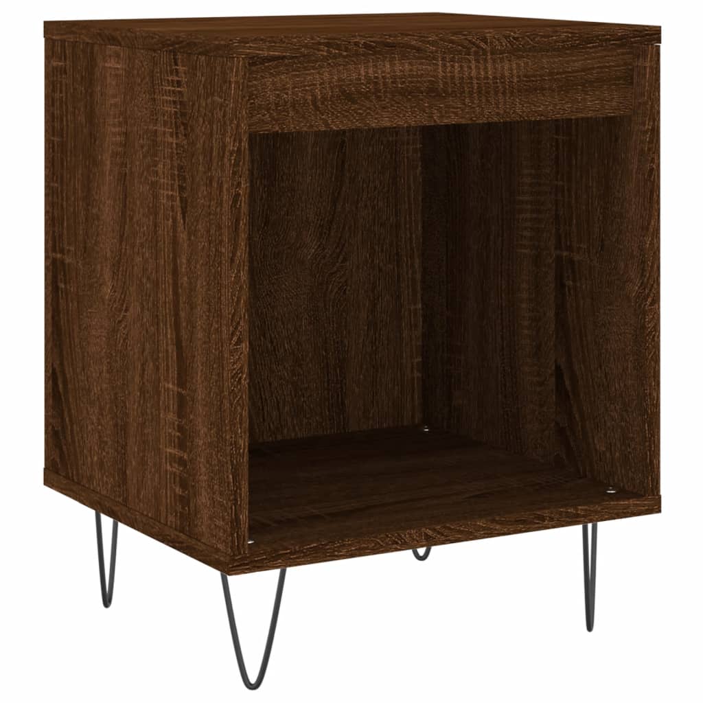 Nachtkastjes 2 st 40x35x50 cm bewerkt hout bruin eikenkleur is nu te koop bij PeponiXL, paradijselijk wonen!