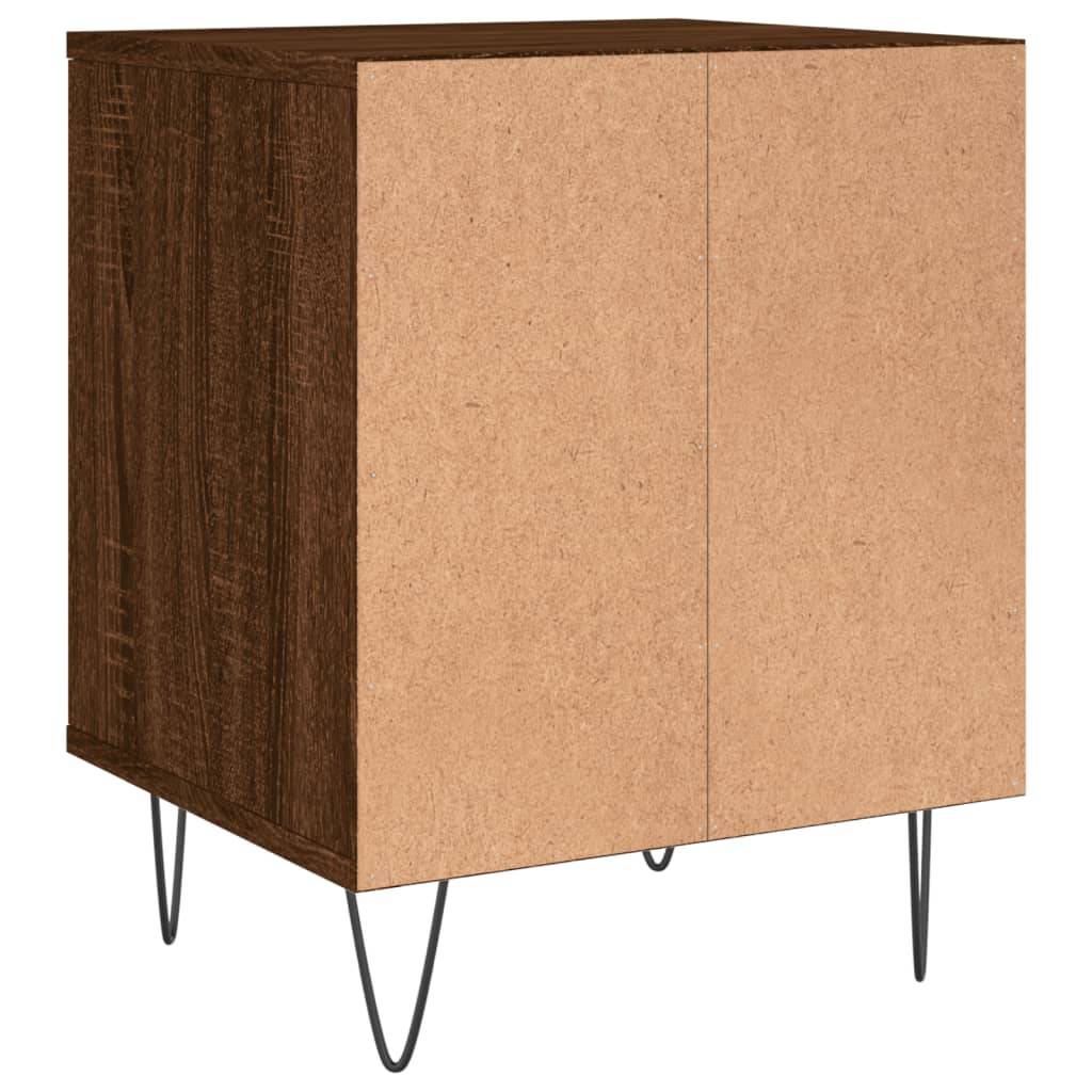 Nachtkastjes 2 st 40x35x50 cm bewerkt hout bruin eikenkleur is nu te koop bij PeponiXL, paradijselijk wonen!