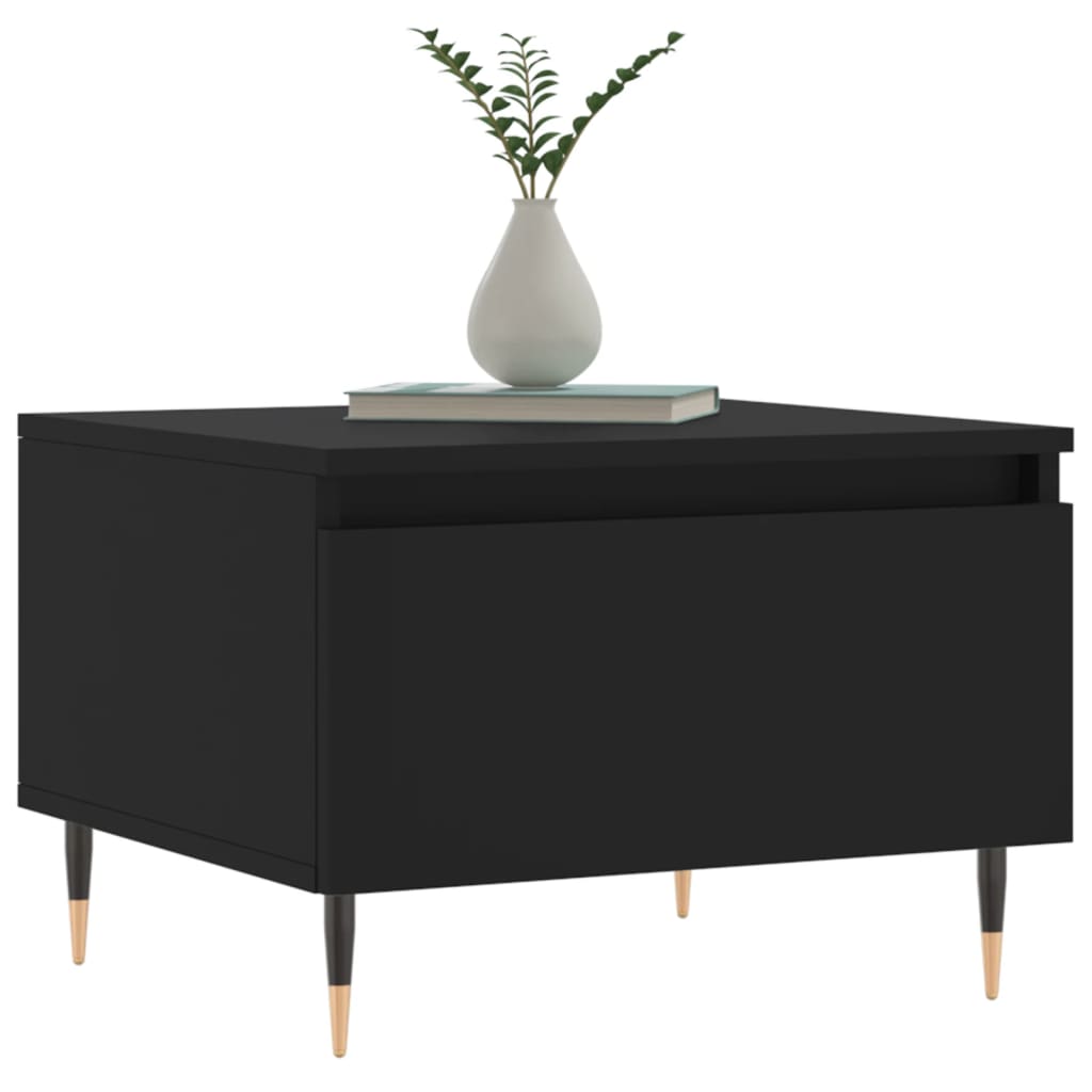 Salontafels 2 st 50x46x35 cm bewerkt hout zwart is nu te koop bij PeponiXL, paradijselijk wonen!