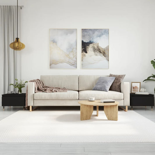 Salontafels 2 st 50x46x35 cm bewerkt hout zwart is nu te koop bij PeponiXL, paradijselijk wonen!