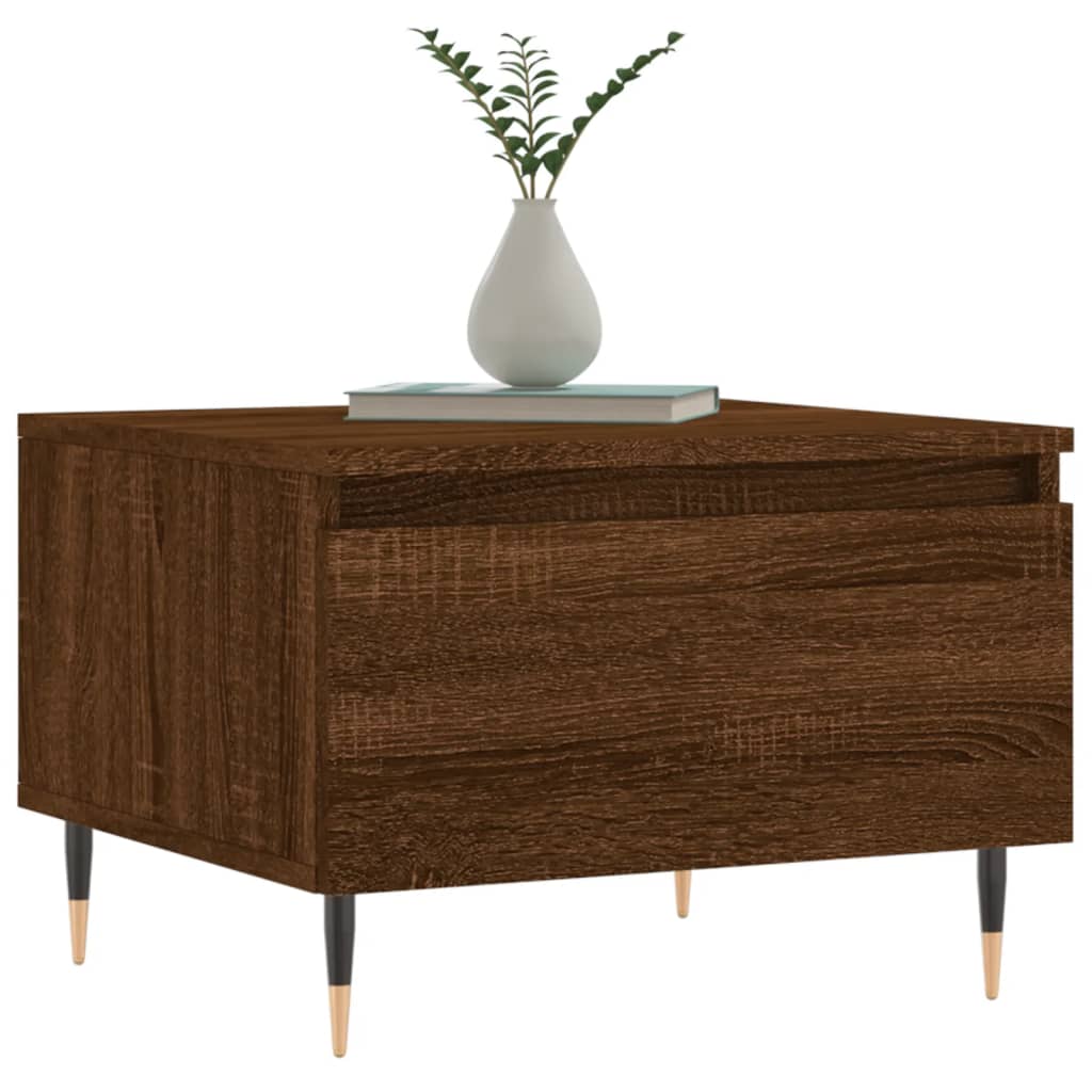 Salontafels 2 st 50x46x35 cm bewerkt hout bruin eikenkleur is nu te koop bij PeponiXL, paradijselijk wonen!