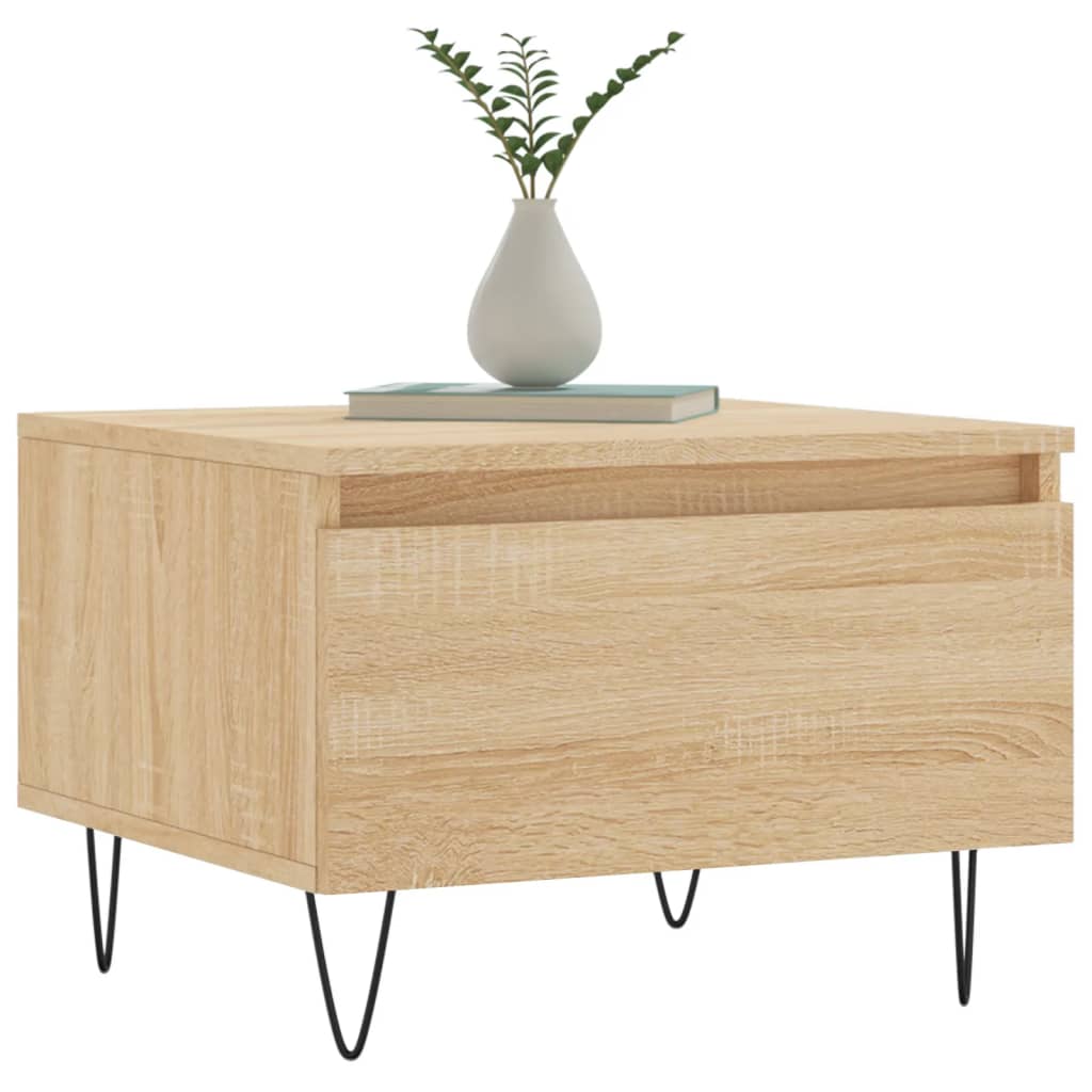 Salontafels 2 st 50x46x35 cm bewerkt hout sonoma eikenkleurig is nu te koop bij PeponiXL, paradijselijk wonen!