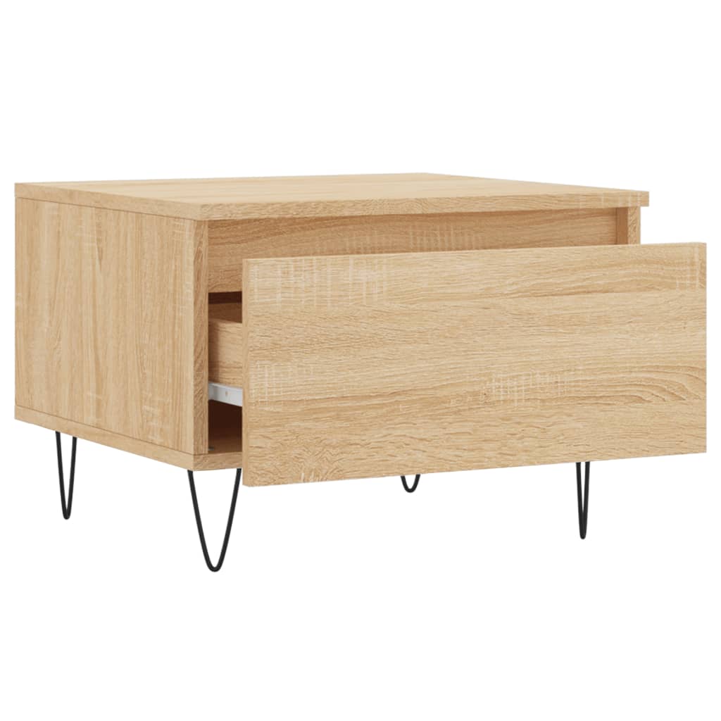 Salontafels 2 st 50x46x35 cm bewerkt hout sonoma eikenkleurig is nu te koop bij PeponiXL, paradijselijk wonen!