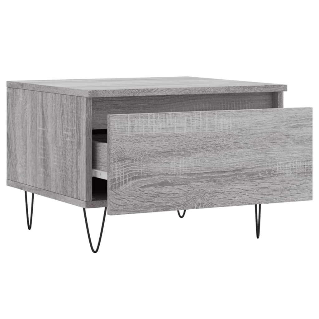 Salontafels 2 st 50x46x35 cm bewerkt hout grijs sonoma eiken is nu te koop bij PeponiXL, paradijselijk wonen!