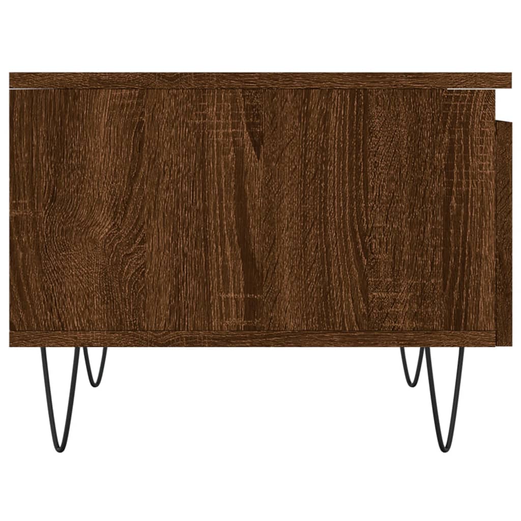 Salontafels 2 st 50x46x35 cm bewerkt hout bruin eikenkleur is nu te koop bij PeponiXL, paradijselijk wonen!