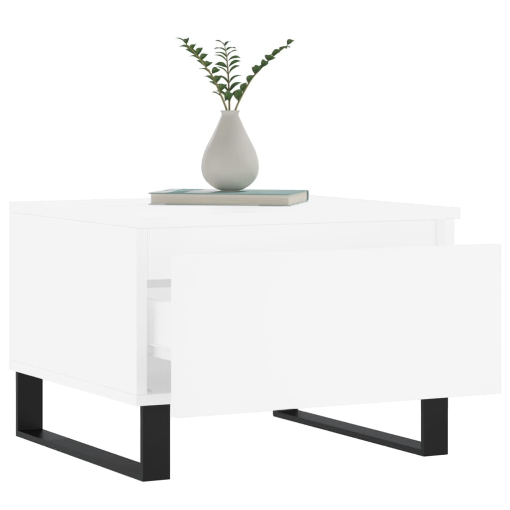 Salontafels 2 st 50x46x35 cm bewerkt hout wit is nu te koop bij PeponiXL, paradijselijk wonen!