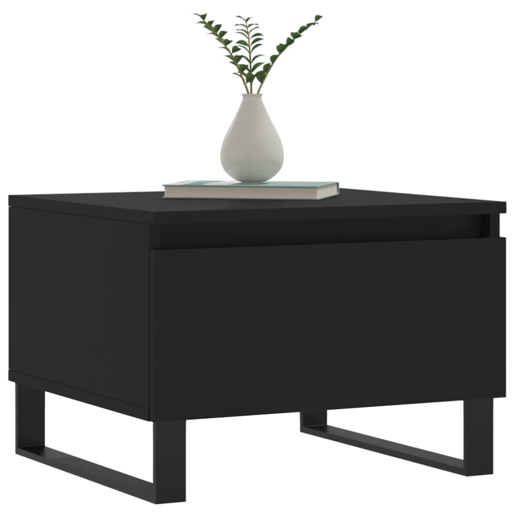 Salontafels 2 st 50x46x35 cm bewerkt hout zwart is nu te koop bij PeponiXL, paradijselijk wonen!