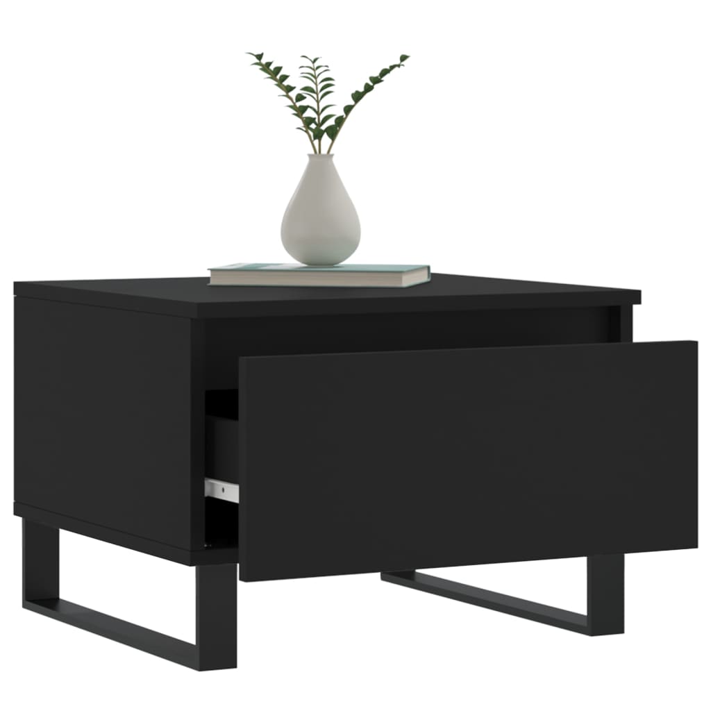 Salontafels 2 st 50x46x35 cm bewerkt hout zwart is nu te koop bij PeponiXL, paradijselijk wonen!