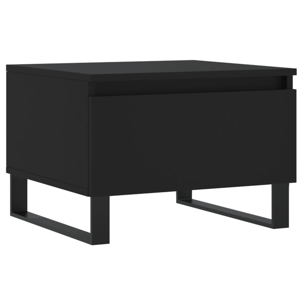 Salontafels 2 st 50x46x35 cm bewerkt hout zwart is nu te koop bij PeponiXL, paradijselijk wonen!