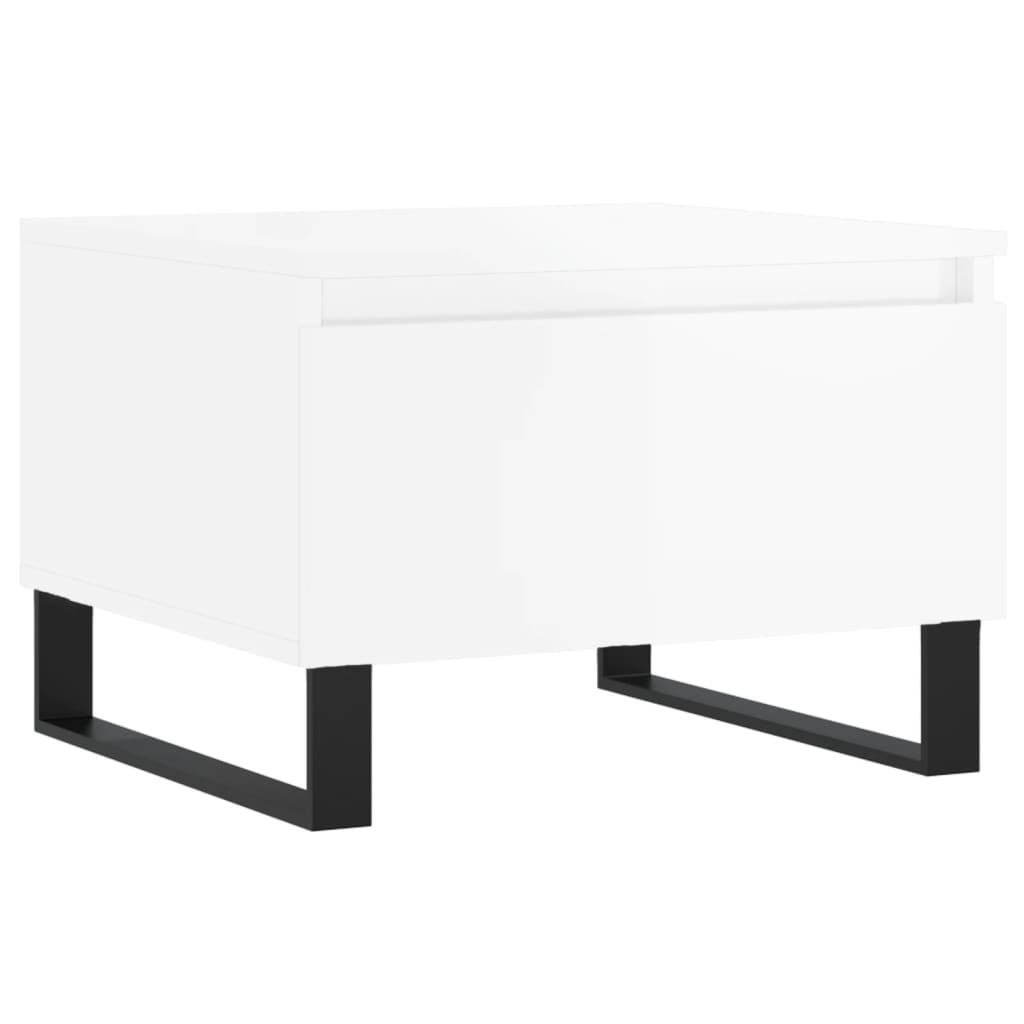 Salontafels 2 st 50x46x35 cm bewerkt hout hoogglans wit is nu te koop bij PeponiXL, paradijselijk wonen!