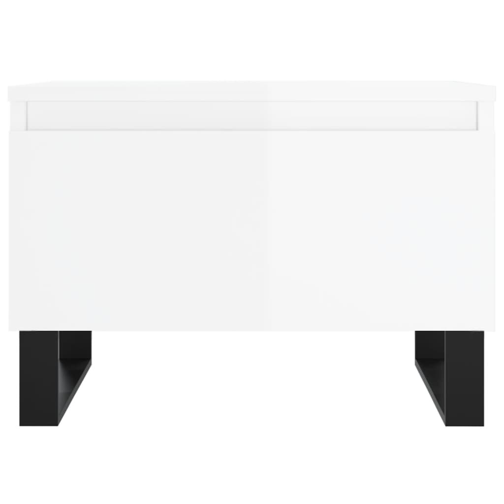 Salontafels 2 st 50x46x35 cm bewerkt hout hoogglans wit is nu te koop bij PeponiXL, paradijselijk wonen!