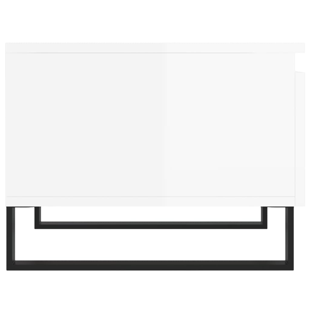 Salontafels 2 st 50x46x35 cm bewerkt hout hoogglans wit is nu te koop bij PeponiXL, paradijselijk wonen!