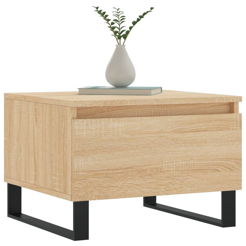 Salontafels 2 st 50x46x35 cm bewerkt hout sonoma eikenkleurig is nu te koop bij PeponiXL, paradijselijk wonen!