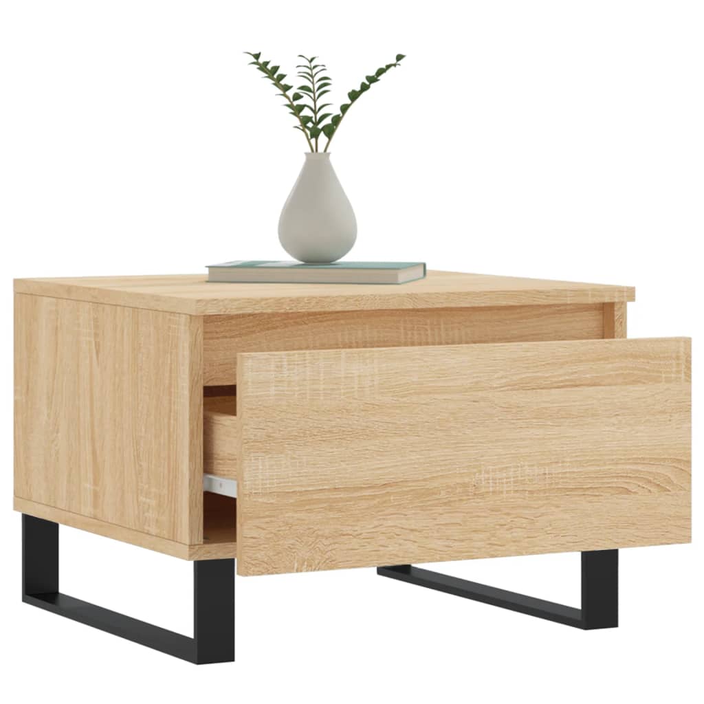 Salontafels 2 st 50x46x35 cm bewerkt hout sonoma eikenkleurig is nu te koop bij PeponiXL, paradijselijk wonen!