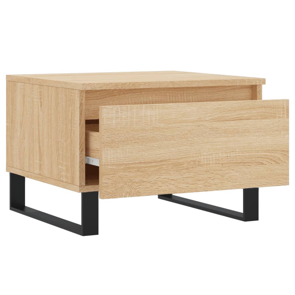 Salontafels 2 st 50x46x35 cm bewerkt hout sonoma eikenkleurig is nu te koop bij PeponiXL, paradijselijk wonen!