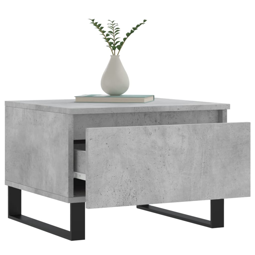 Salontafels 2 st 50x46x35 cm bewerkt hout betongrijs is nu te koop bij PeponiXL, paradijselijk wonen!
