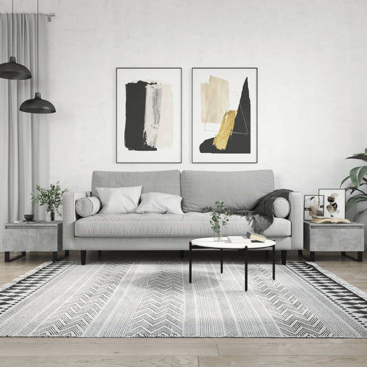 Salontafels 2 st 50x46x35 cm bewerkt hout betongrijs is nu te koop bij PeponiXL, paradijselijk wonen!