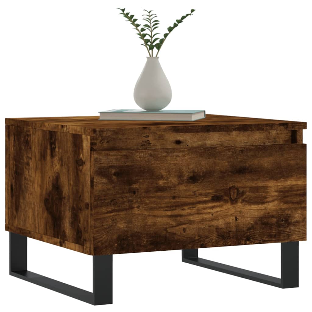Salontafels 2 st 50x46x35 cm bewerkt hout gerookt eikenkleurig is nu te koop bij PeponiXL, paradijselijk wonen!