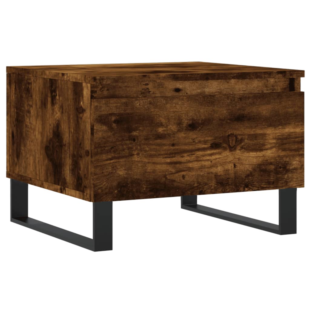 Salontafels 2 st 50x46x35 cm bewerkt hout gerookt eikenkleurig is nu te koop bij PeponiXL, paradijselijk wonen!