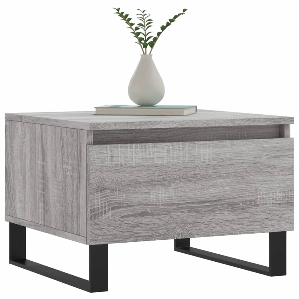 Salontafels 2 st 50x46x35 cm bewerkt hout grijs sonoma eiken is nu te koop bij PeponiXL, paradijselijk wonen!
