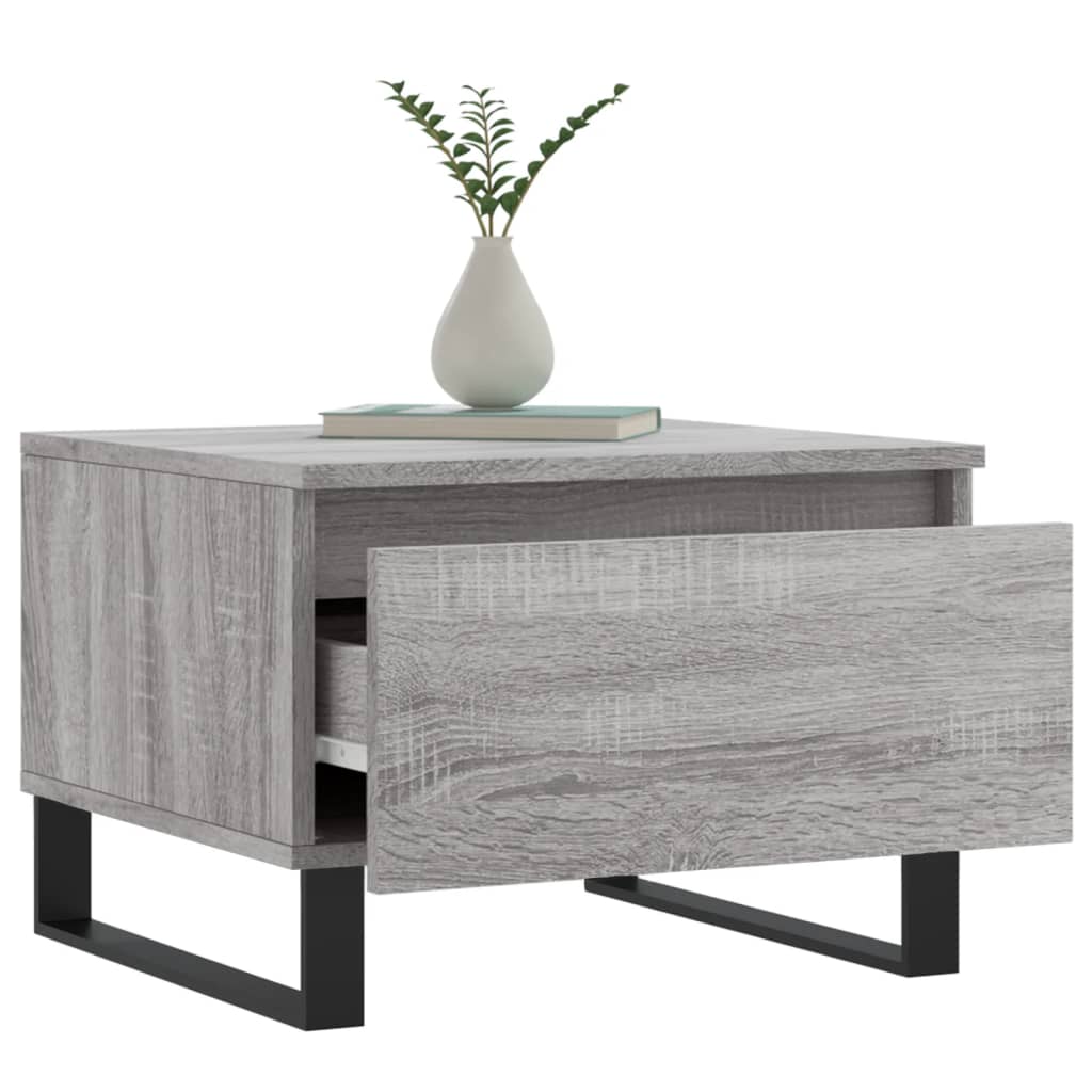 Salontafels 2 st 50x46x35 cm bewerkt hout grijs sonoma eiken is nu te koop bij PeponiXL, paradijselijk wonen!