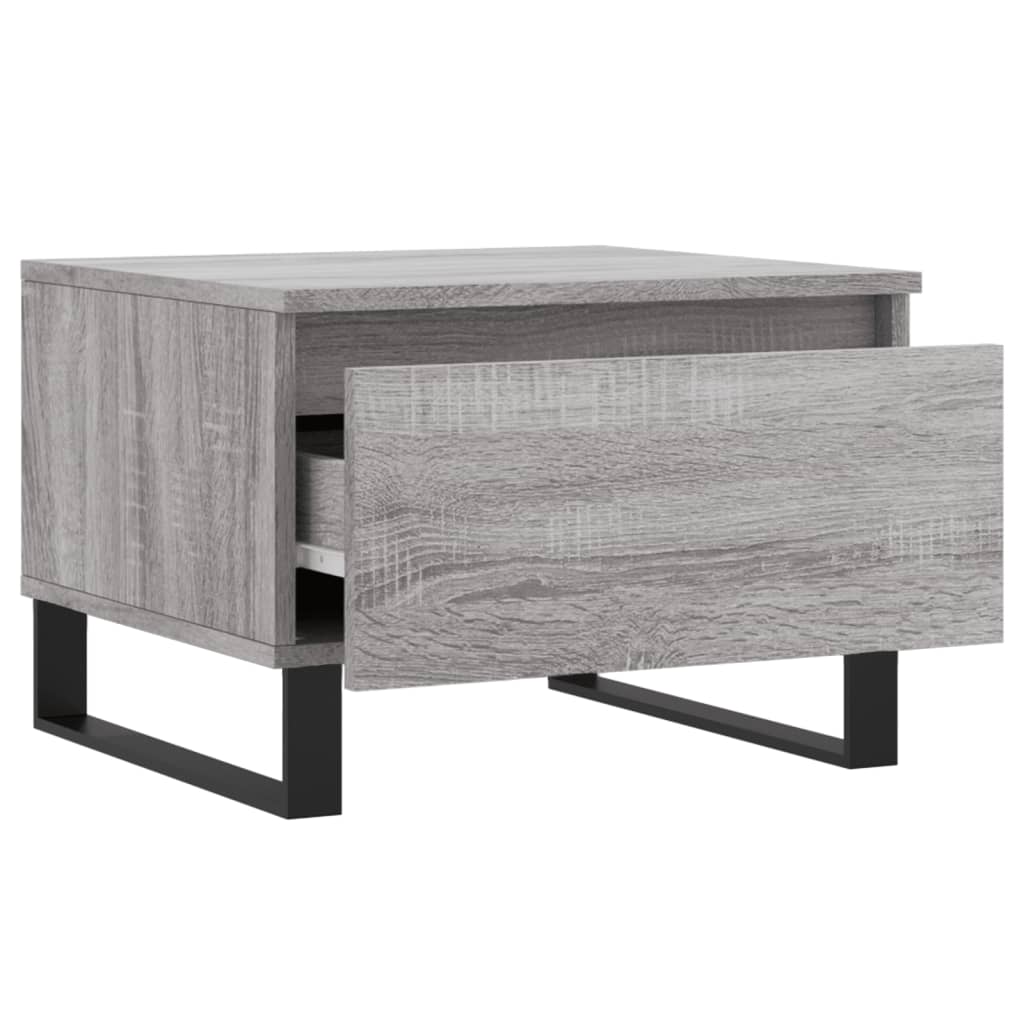Salontafels 2 st 50x46x35 cm bewerkt hout grijs sonoma eiken is nu te koop bij PeponiXL, paradijselijk wonen!