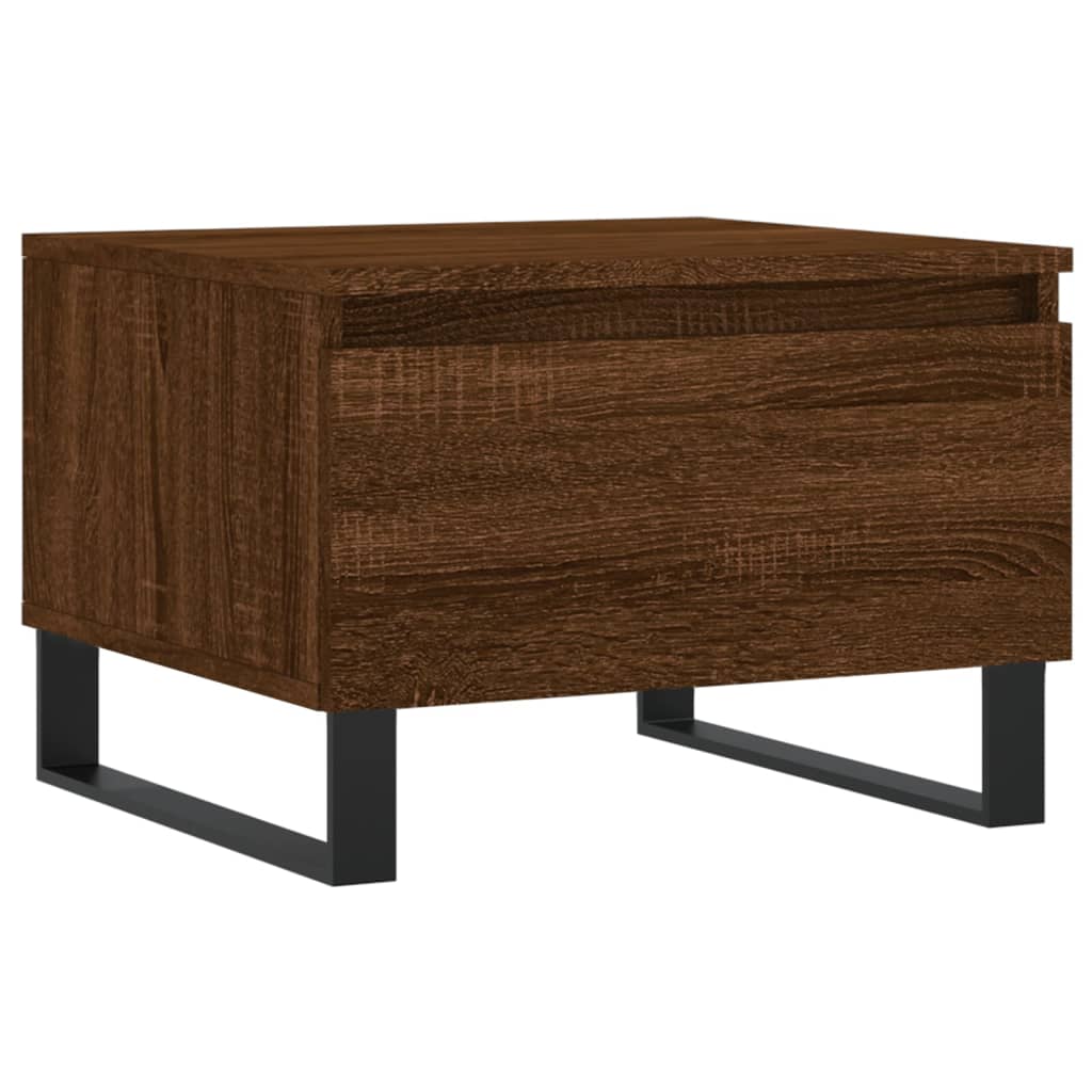 Salontafels 2 st 50x46x35 cm bewerkt hout bruin eikenkleur is nu te koop bij PeponiXL, paradijselijk wonen!
