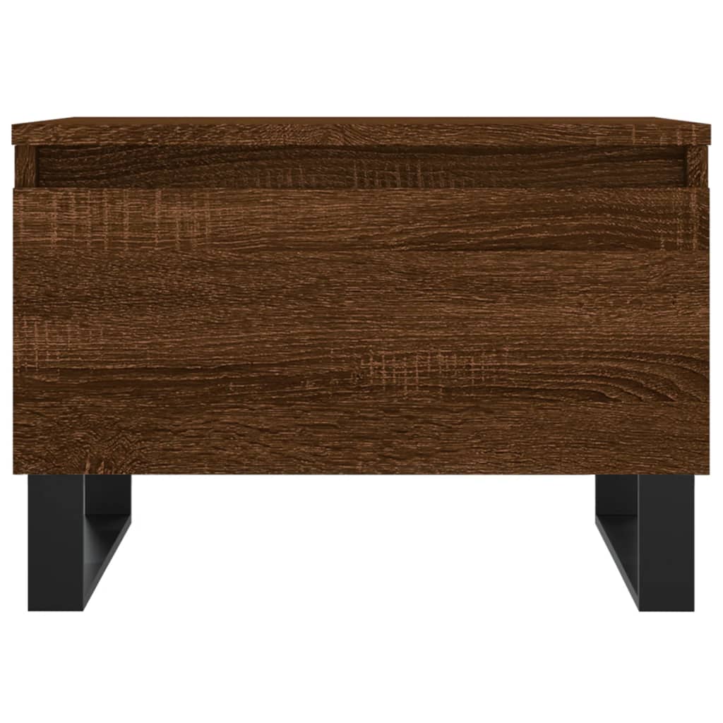 Salontafels 2 st 50x46x35 cm bewerkt hout bruin eikenkleur is nu te koop bij PeponiXL, paradijselijk wonen!