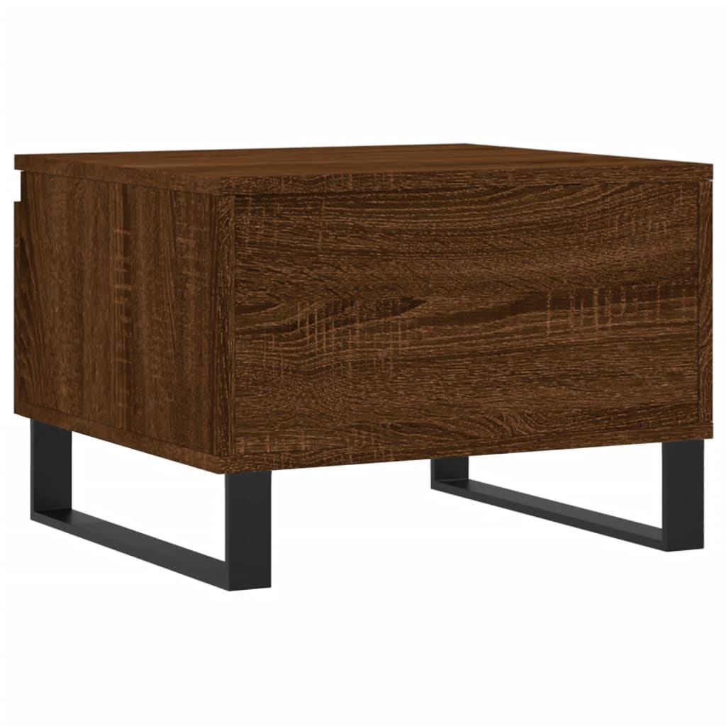 Salontafels 2 st 50x46x35 cm bewerkt hout bruin eikenkleur is nu te koop bij PeponiXL, paradijselijk wonen!