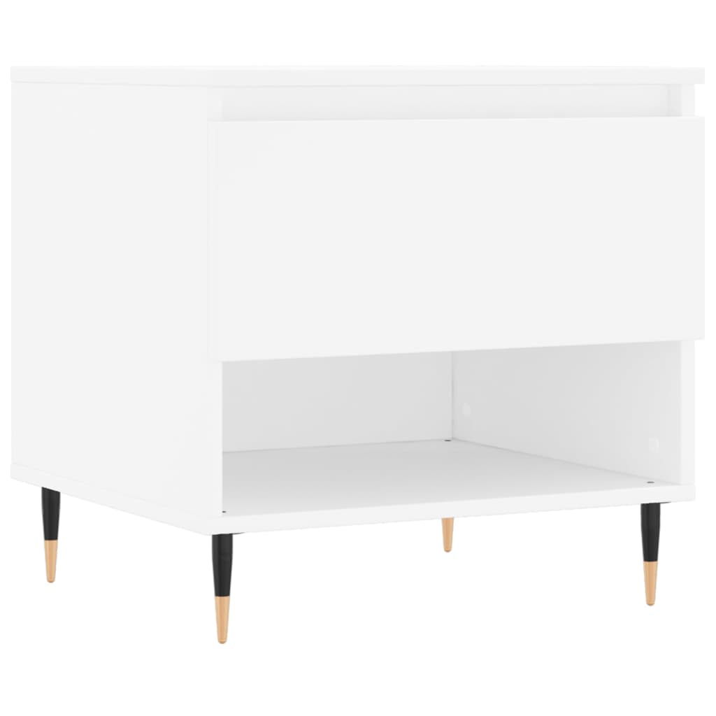 Salontafel 50x46x50 cm bewerkt hout wit is nu te koop bij PeponiXL, paradijselijk wonen!