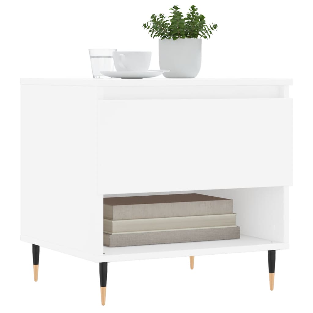 Salontafel 50x46x50 cm bewerkt hout wit is nu te koop bij PeponiXL, paradijselijk wonen!