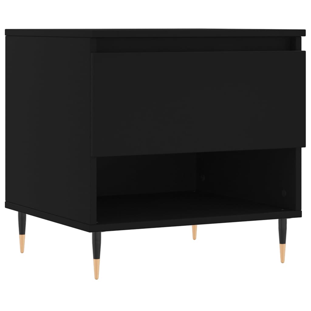 Salontafel 50x46x50 cm bewerkt hout zwart is nu te koop bij PeponiXL, paradijselijk wonen!