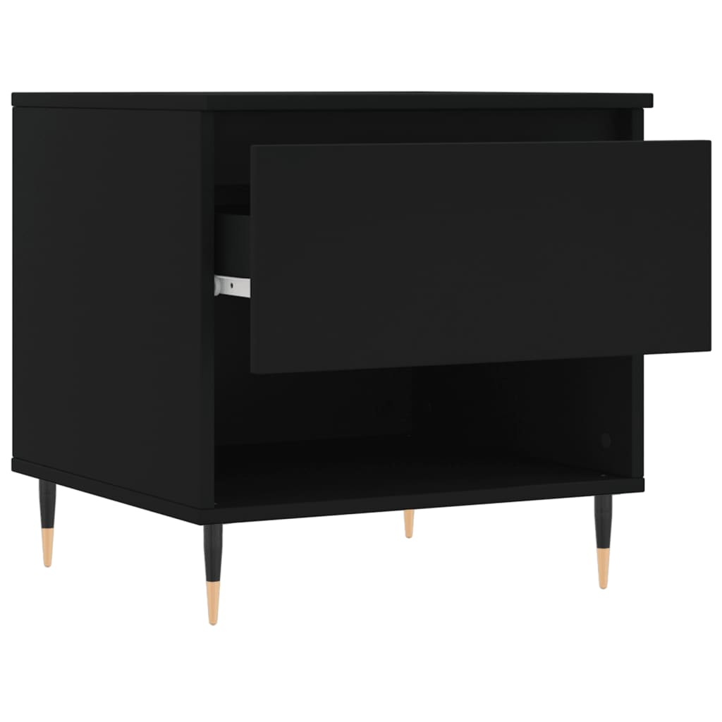 Salontafel 50x46x50 cm bewerkt hout zwart is nu te koop bij PeponiXL, paradijselijk wonen!