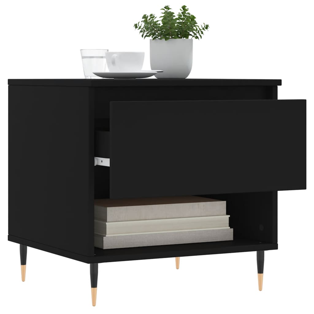 Salontafels 2 st 50x46x50 cm bewerkt hout zwart is nu te koop bij PeponiXL, paradijselijk wonen!