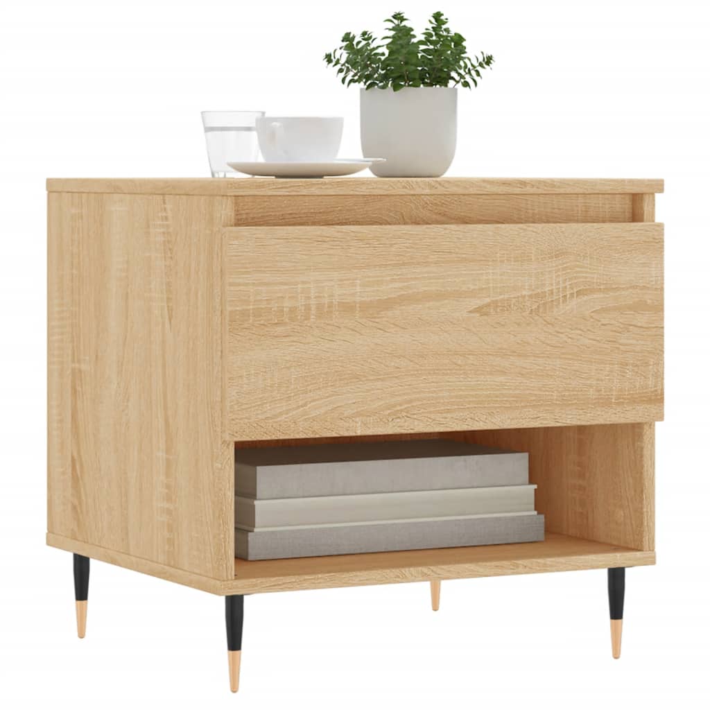 Salontafels 2 st 50x46x50 cm bewerkt hout sonoma eikenkleurig is nu te koop bij PeponiXL, paradijselijk wonen!