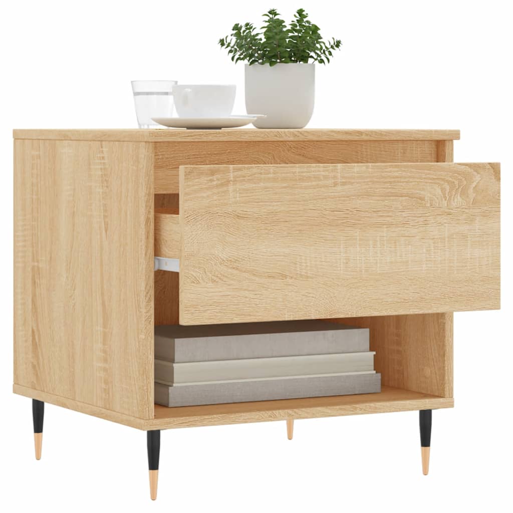 Salontafels 2 st 50x46x50 cm bewerkt hout sonoma eikenkleurig is nu te koop bij PeponiXL, paradijselijk wonen!