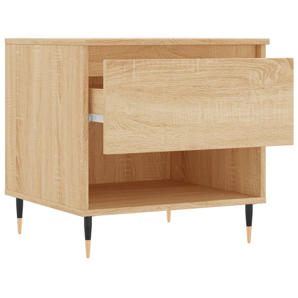 Salontafels 2 st 50x46x50 cm bewerkt hout sonoma eikenkleurig is nu te koop bij PeponiXL, paradijselijk wonen!