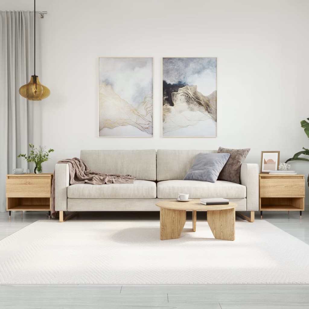 Salontafels 2 st 50x46x50 cm bewerkt hout sonoma eikenkleurig is nu te koop bij PeponiXL, paradijselijk wonen!