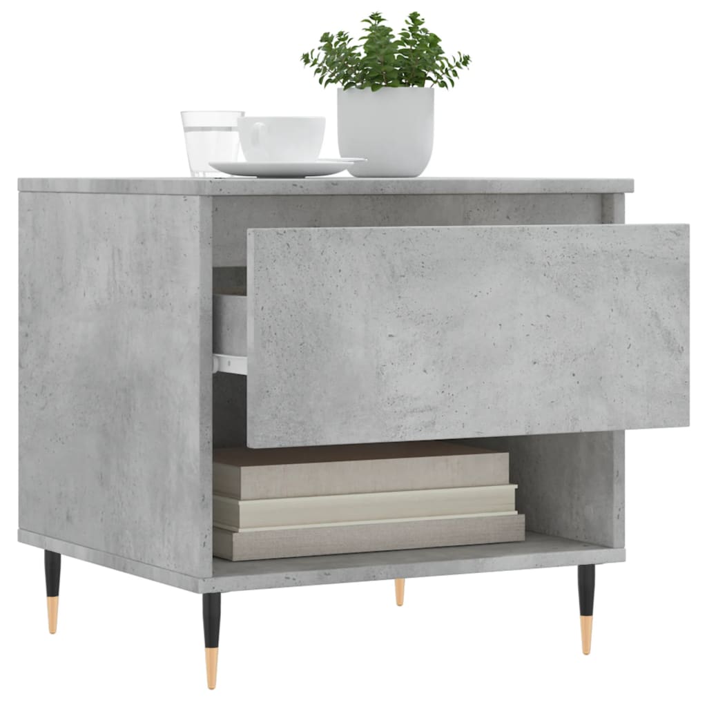 Salontafel 50x46x50 cm bewerkt hout betongrijs is nu te koop bij PeponiXL, paradijselijk wonen!