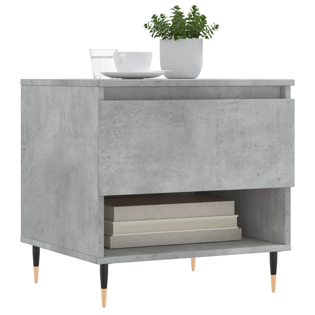 Salontafels 2 st 50x46x50 cm bewerkt hout betongrijs is nu te koop bij PeponiXL, paradijselijk wonen!