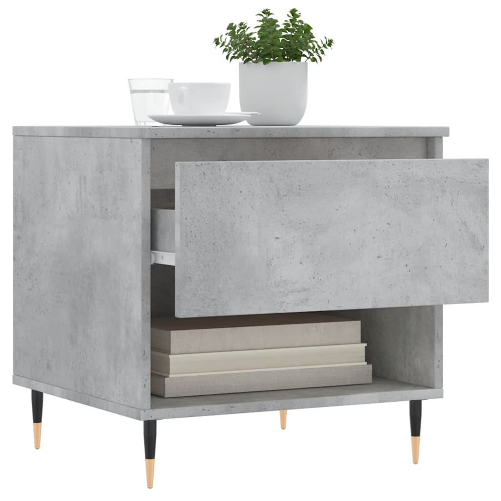 Salontafels 2 st 50x46x50 cm bewerkt hout betongrijs is nu te koop bij PeponiXL, paradijselijk wonen!