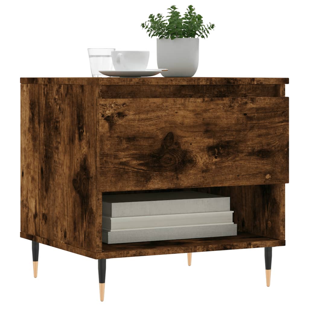 Salontafels 2 st 50x46x50 cm bewerkt hout gerookt eikenkleurig is nu te koop bij PeponiXL, paradijselijk wonen!