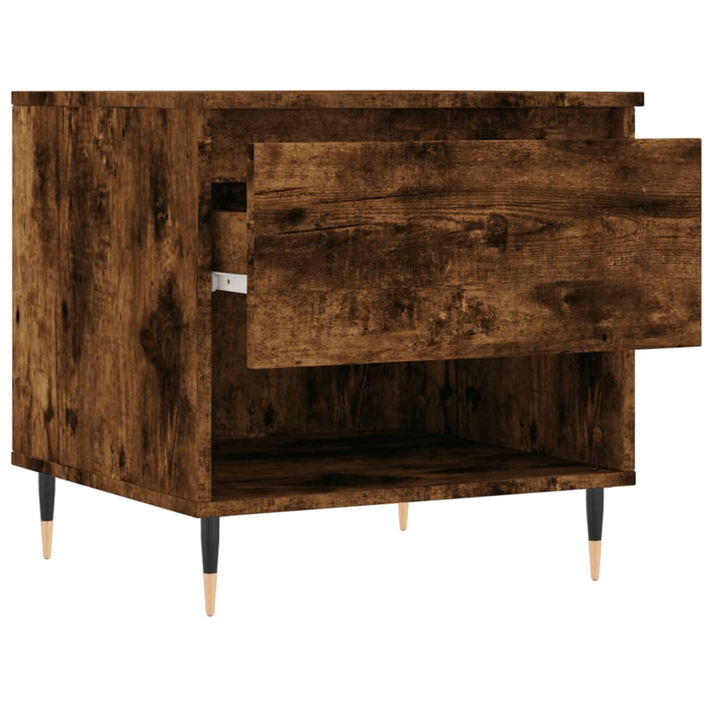 Salontafels 2 st 50x46x50 cm bewerkt hout gerookt eikenkleurig is nu te koop bij PeponiXL, paradijselijk wonen!